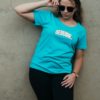 "GENUINE" Ladies T-Shirt – Dusty Aqua