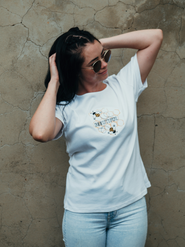 "BEEUTIFUL" Ladies T-Shirt – White